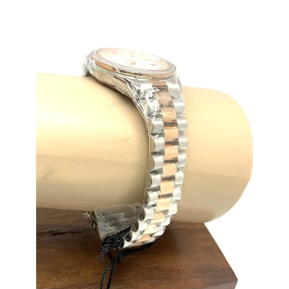GV2 by Gevril Women's Watch 12423B Swiss Quartz Mother of Pearl Dial Two Tone